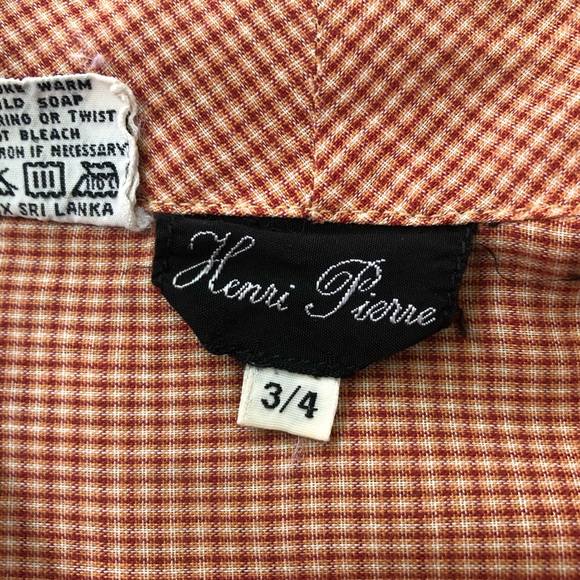 Vintage 70’s Gingham Blouse - Picture 3 of 5